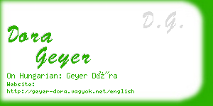 dora geyer business card